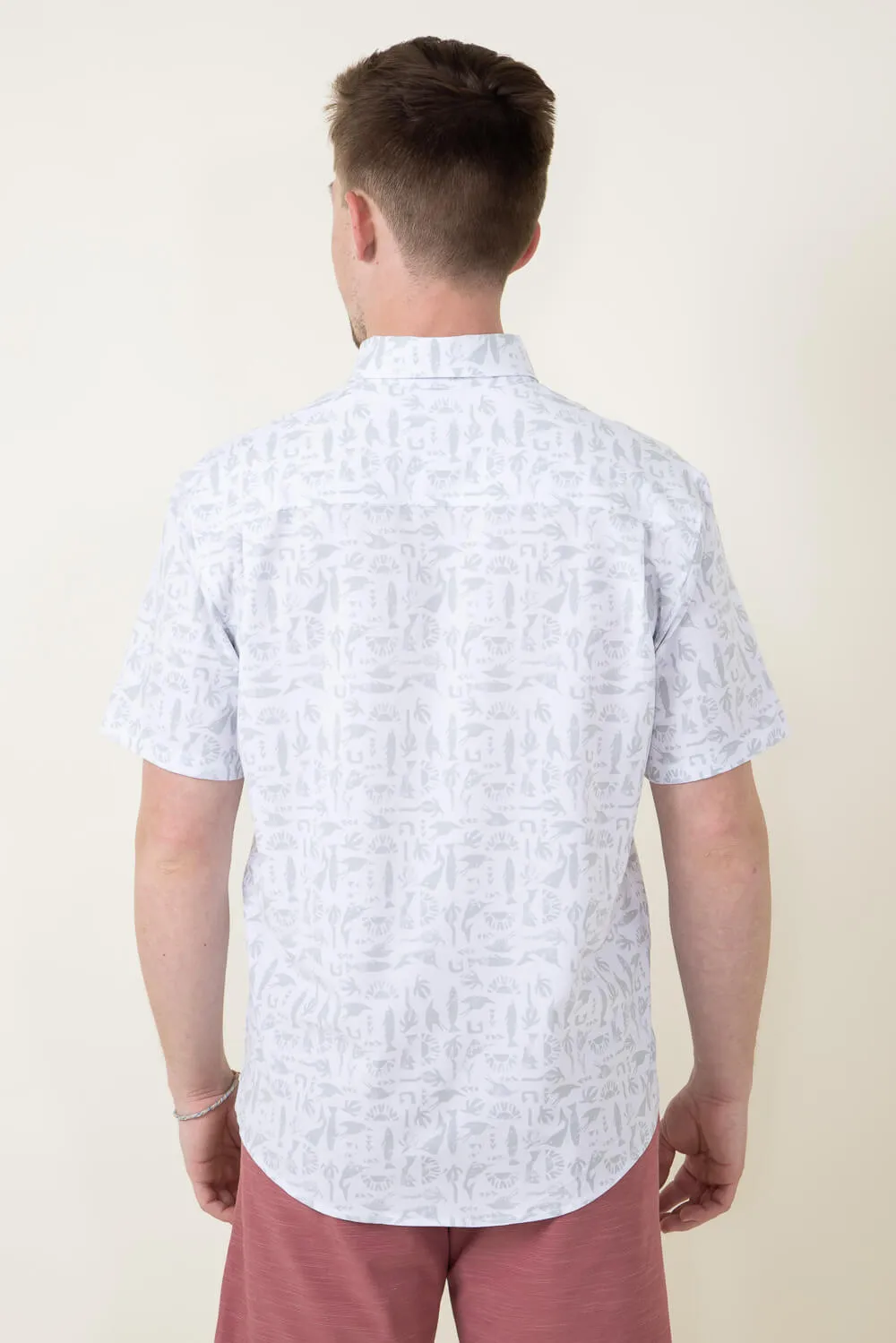 Huk Fishing Kona Batiki Button Down Shirt for Men in Grey | H1500199-034-HARBORMIST sold by Glik’s product image thumbnail 3