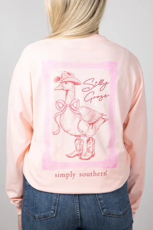 Simply Southern Long Sleeve Silly Goose T-Shirt for Women in Reef | LS-GOOSE-REEF sold by Glik’s