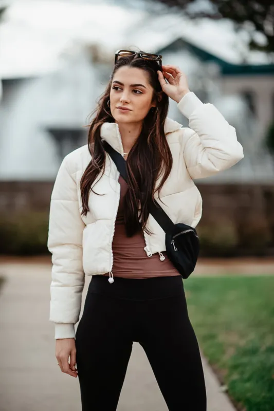 Simply Southern Cropped Puffer Jacket for Women in Cream | PP-0223-PUFFY-JACKET-CREAM sold by Glik’s