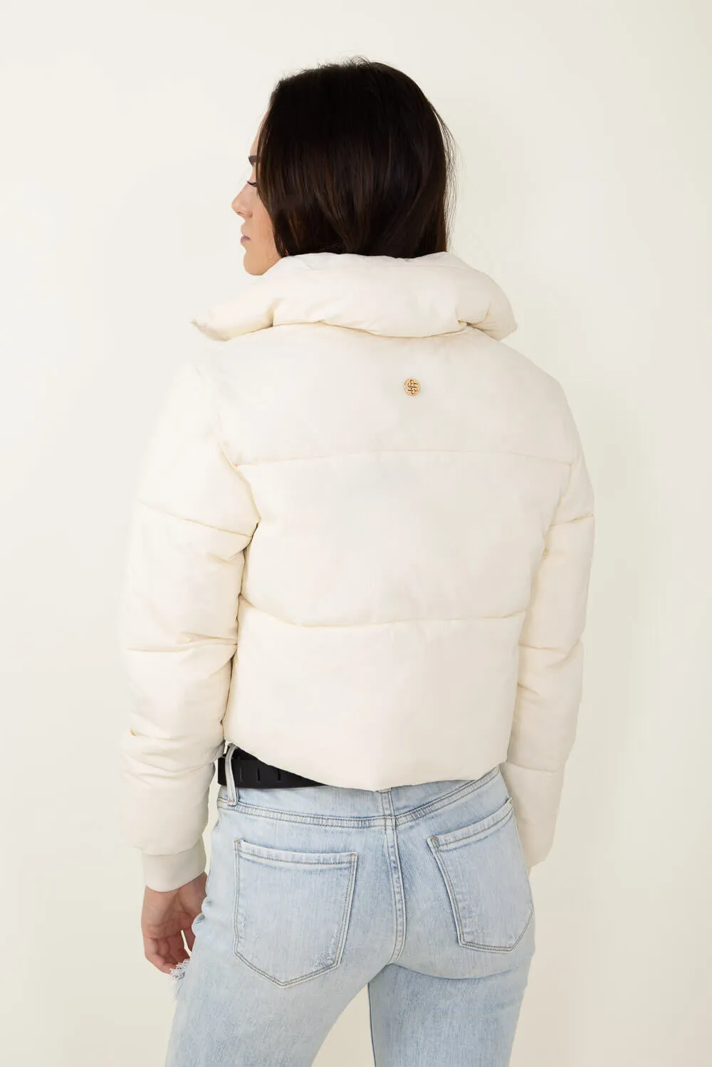 Simply Southern Cropped Puffer Jacket for Women in Cream | PP-0223-PUFFY-JACKET-CREAM sold by Glik’s product image thumbnail 3