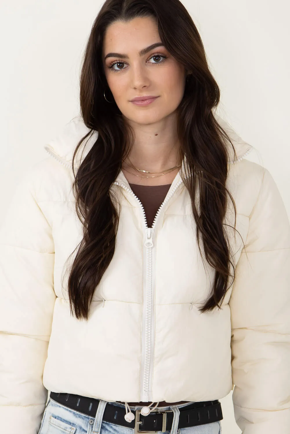 Simply Southern Cropped Puffer Jacket for Women in Cream | PP-0223-PUFFY-JACKET-CREAM sold by Glik’s product image thumbnail 5
