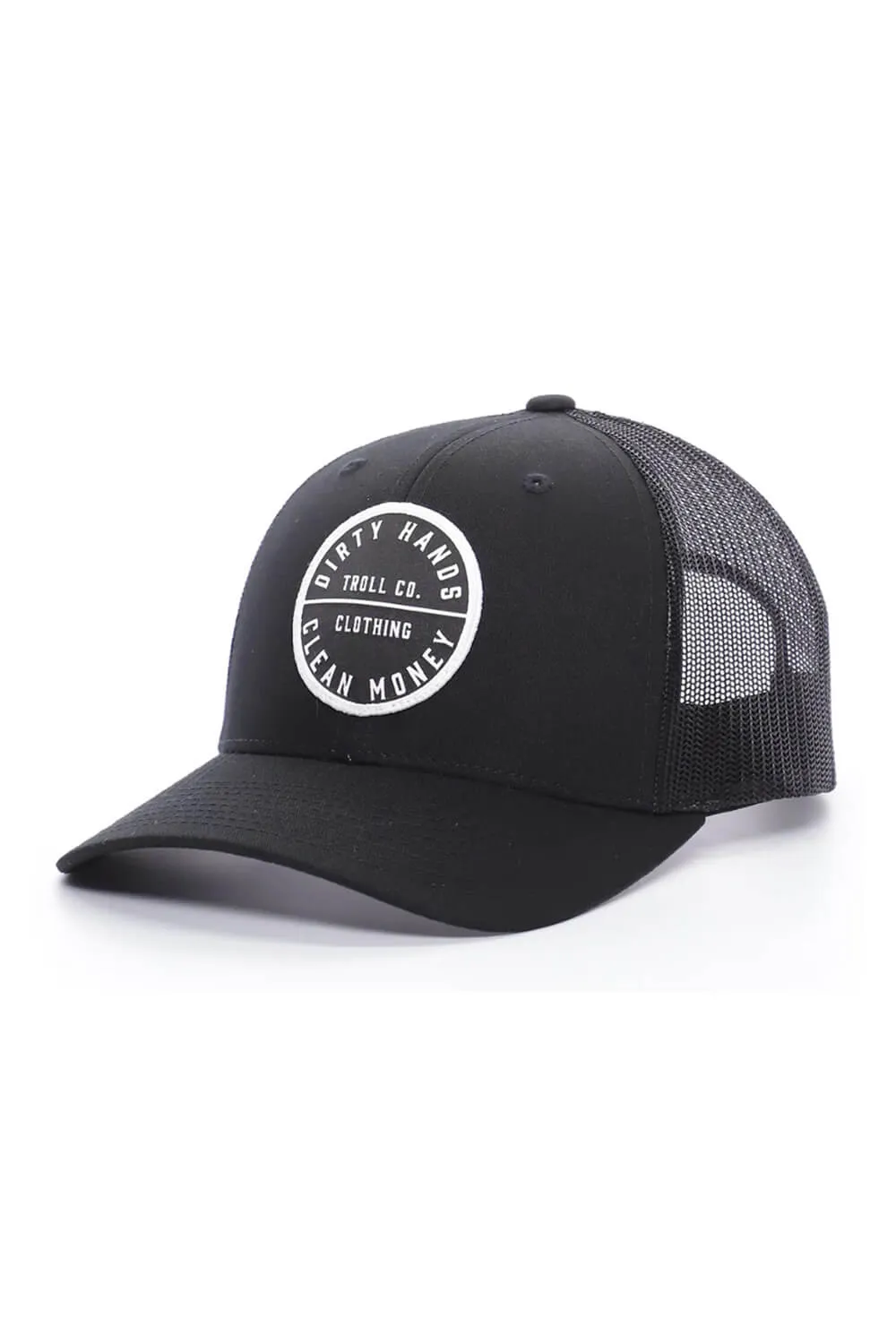 Troll Co. DCHM Curved Brim Trucker Hat for Men in Black | TC0086-BLACK sold by Glik’s