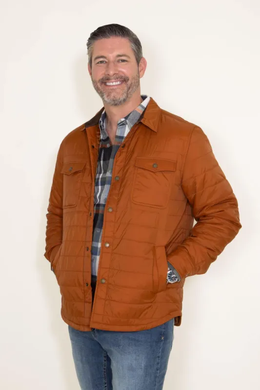 Weatherproof Vintage Quilted Nylon Jacket for Men in Caramel Cafe  | F2370224GK-CARAMELCAFÉ sold by Glik’s