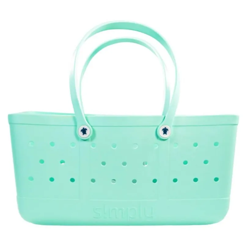 Simply Southern Utility Large Waterproof Tote in Aqua Blue | PP-0122-SIMPLYTOTE-UTL-SLD-AQUA sold by Glik’s