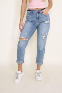 Eunina Rocky High Rise Boyfriend Jeans for Women | E88038BPM sold by Glik’s