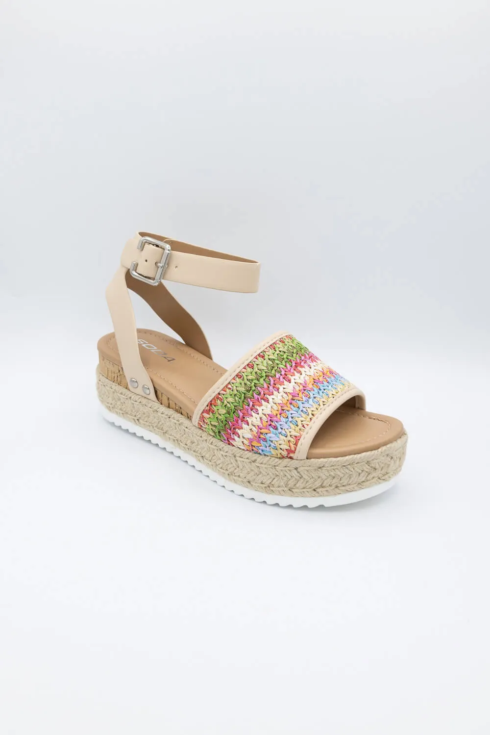 Soda Mae Platform Sandals for Women in Multi | MAE-S NAT sold by Glik’s