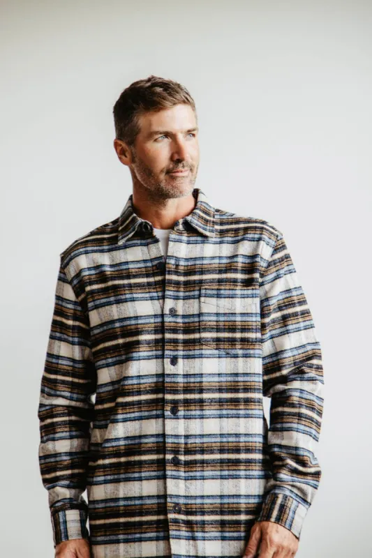Weatherproof Vintage Lumber Jack Flannel Shirt Jacket for Men in Brown/Blue | F2388079GK-WOODASH sold by Glik’s