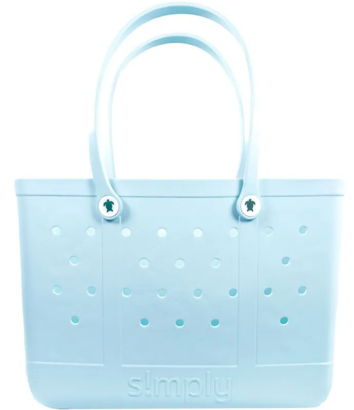 Simply Southern Large Waterproof Tote Bag in Cool Blue | PP-0122-SIMPLYTOTE-LG-SLD-COOL sold by Glik’s