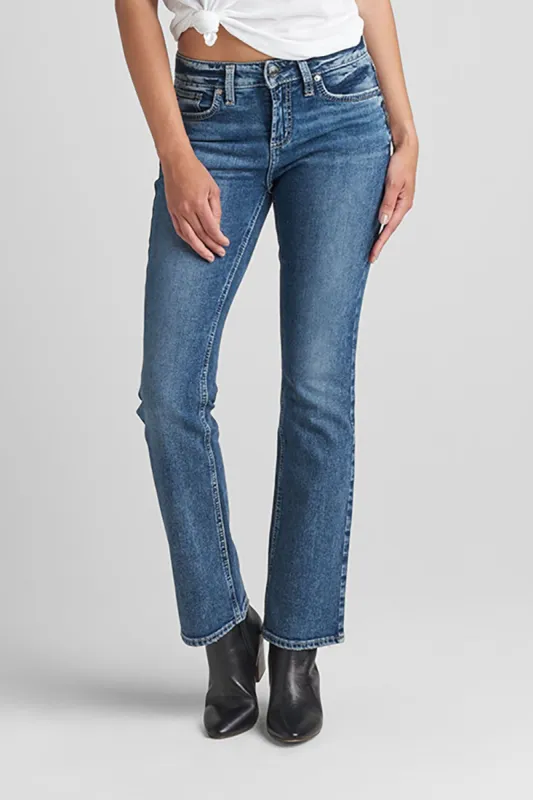 Silver Jeans 31” Elyse Mid Rise Slim Bootcut Jeans for Women | L03607EPX362 sold by Glik’s
