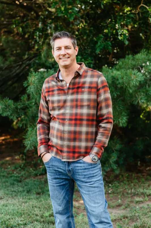 Kuhl Law Flannel Shirt for Men in Brickstone Brown | 7373-BRIK sold by Glik’s