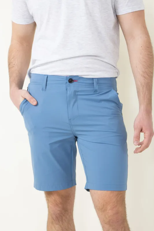 1897 Original 9” Hydro Flat Front Shorts for Men in Light Blue | 4GLL1225-LTBLUE sold by Glik’s