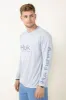 Huk Fishing Vented Pursuit Logo Graphic Long Sleeve Shirt for Men in Grey | H1200524-034-HARBORMIST sold by Glik’s