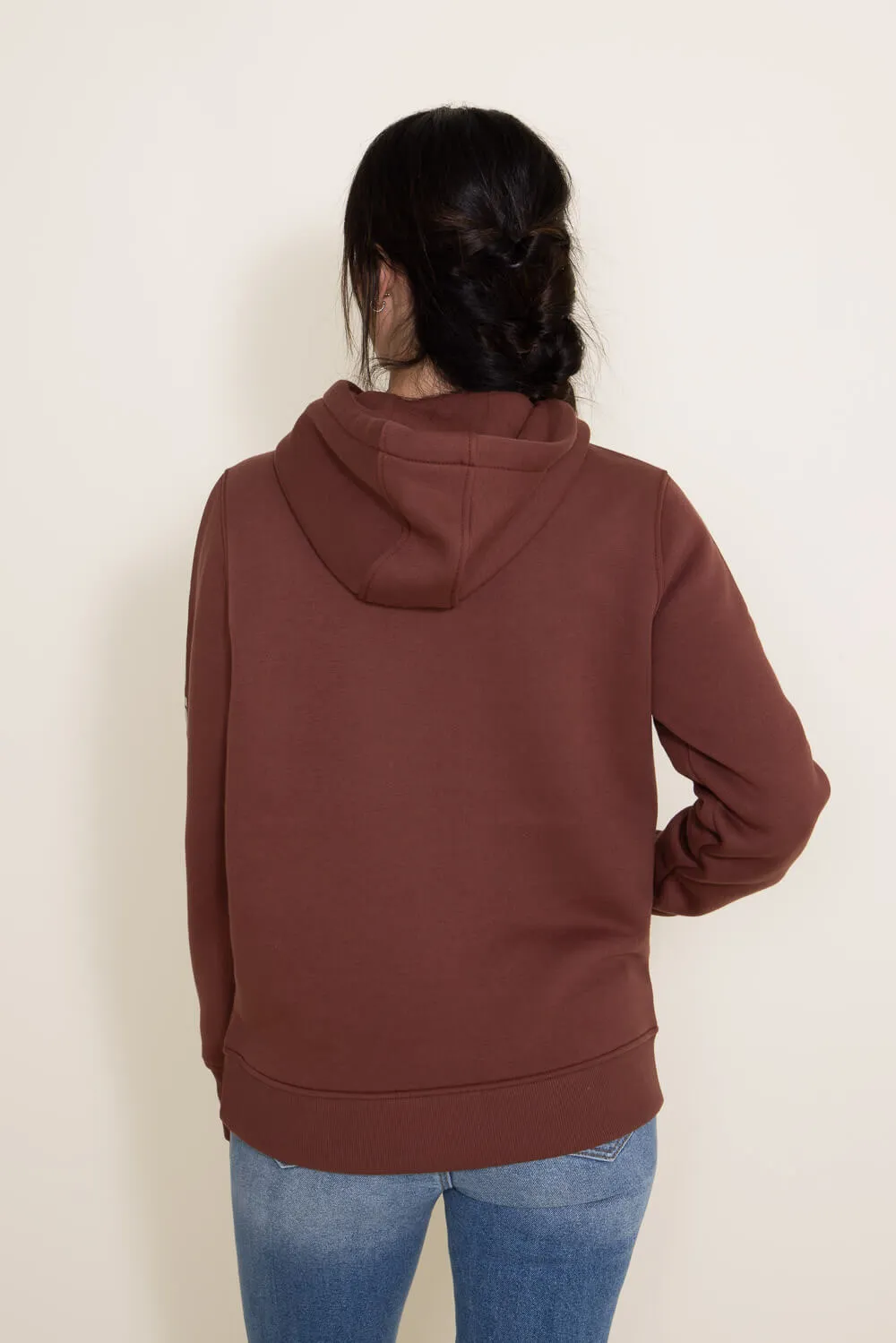 Carhartt Logo Sleeve Midweight Hoodie for Women in Red | 102791-B53 sold by Glik’s product image thumbnail 2