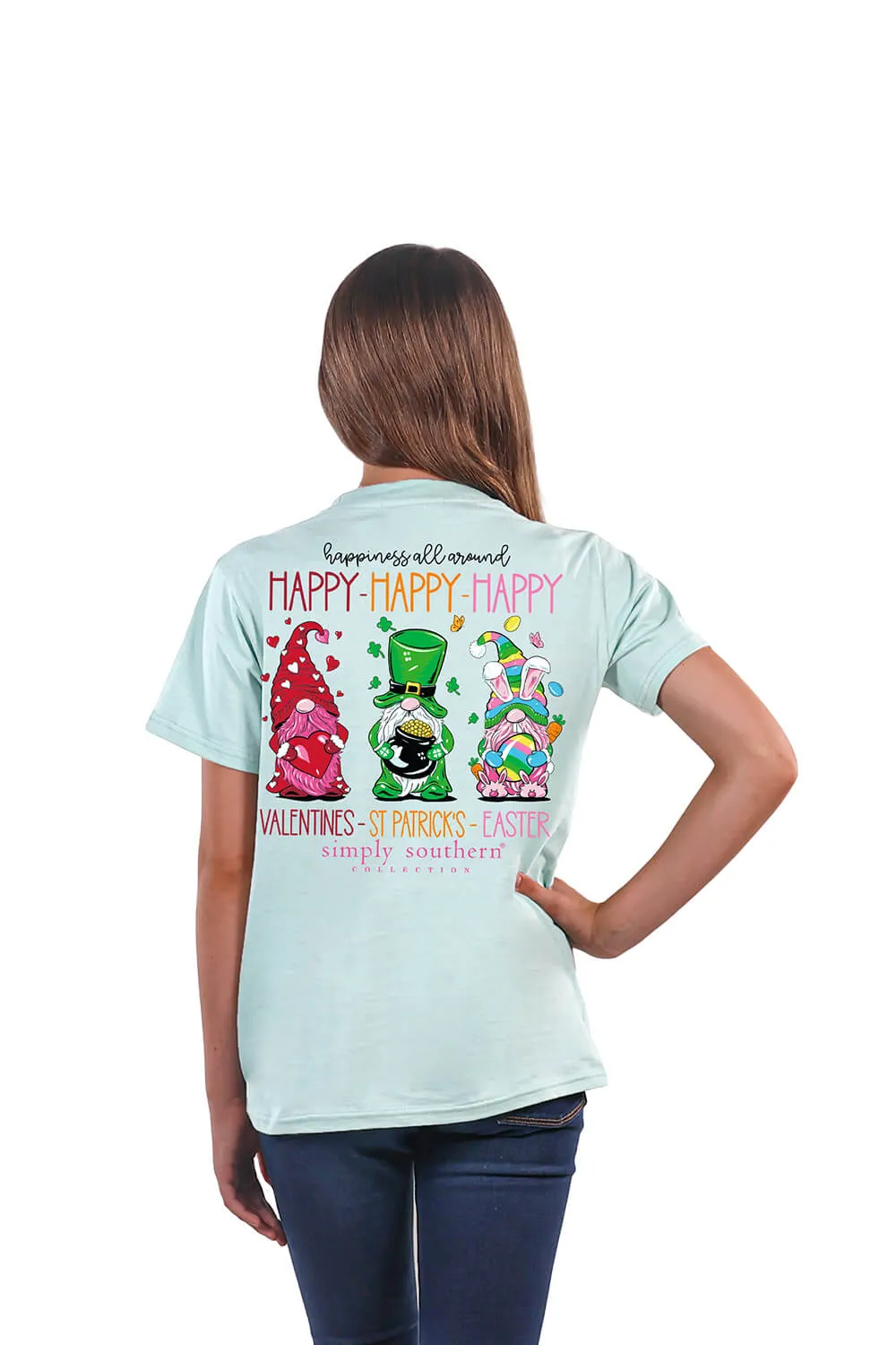 Simply Southern Youth Happy Everything T-Shirt for Girls in Blue | YTH-SS-HAPPY-ICE sold by Glik’s