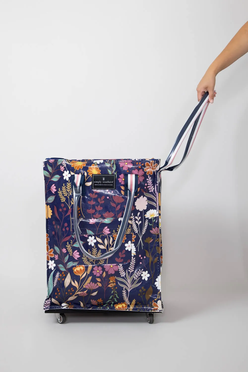 Simply Southern Rolling Tote Bag in Navy Floral | 0224-BAG-ROLLTOTE-NVYFLD sold by Glik’s product image thumbnail 3