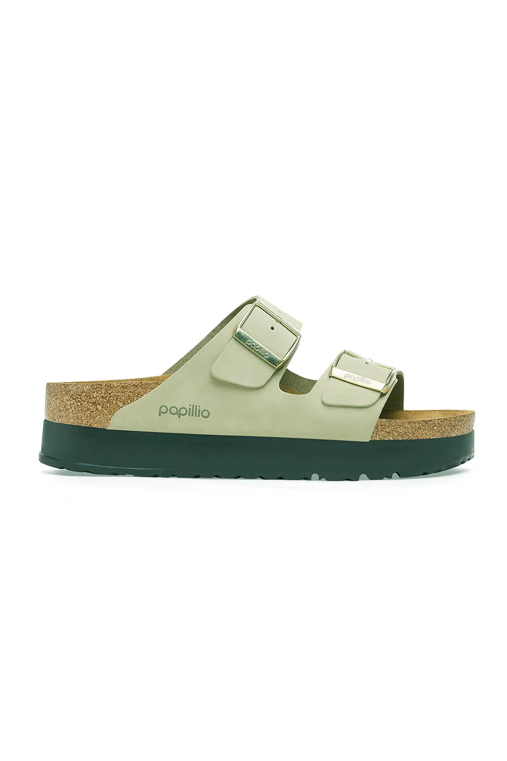 Papillio by Birkenstock Arizona Platform Nubuck Sandals for Women in Eucalyptus | 1026971 sold by Glik’s product image thumbnail 3