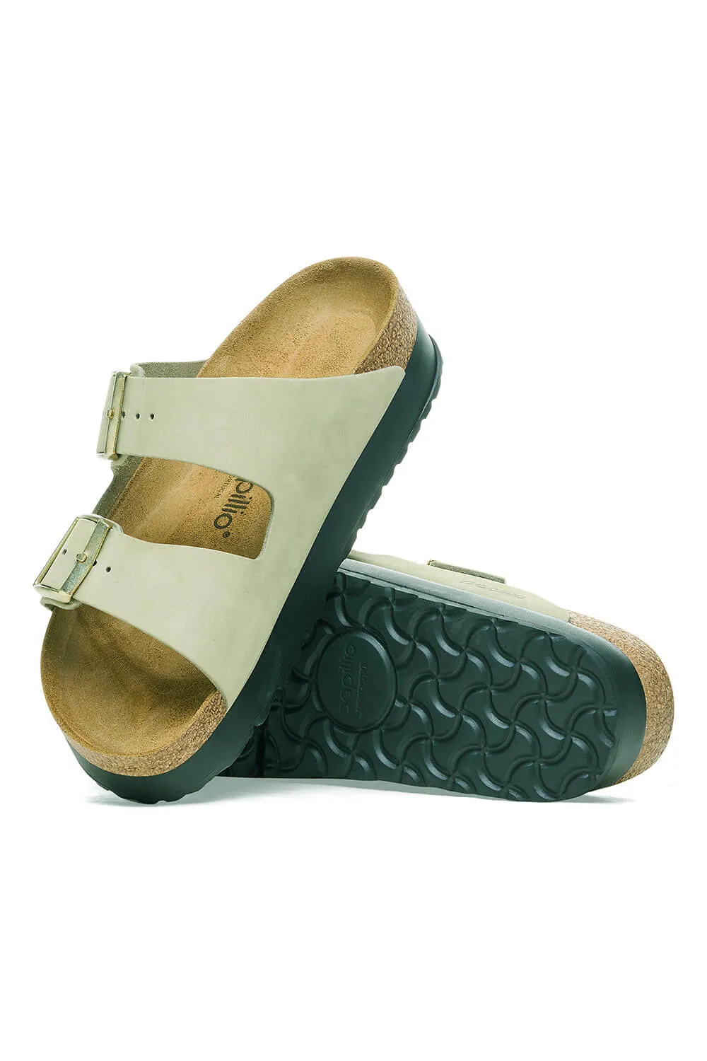 Papillio by Birkenstock Arizona Platform Nubuck Sandals for Women in Eucalyptus | 1026971 sold by Glik’s product image thumbnail 4