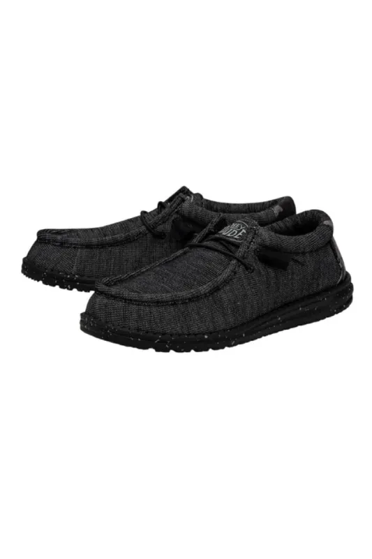 HEYDUDE Men’s Wally Stretch Shoes in Midnight Bunker | 40024-0XK made by Glik’s