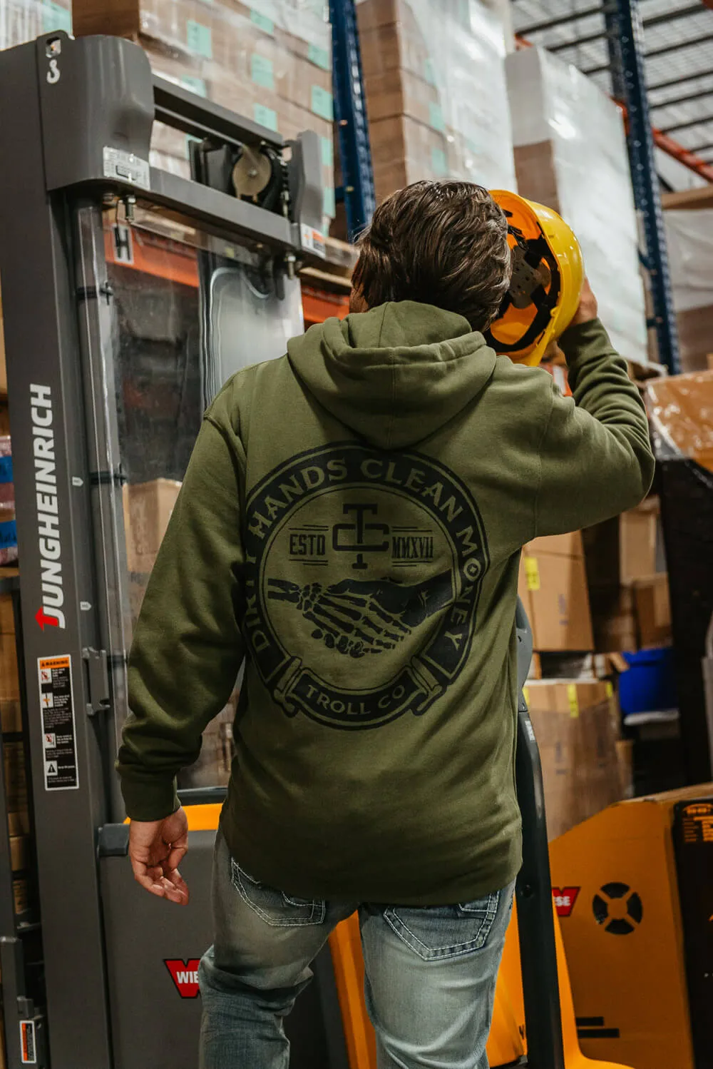 Troll Co. Haggler Hoodie for Men in Green | TC0827-GREEN sold by Glik’s