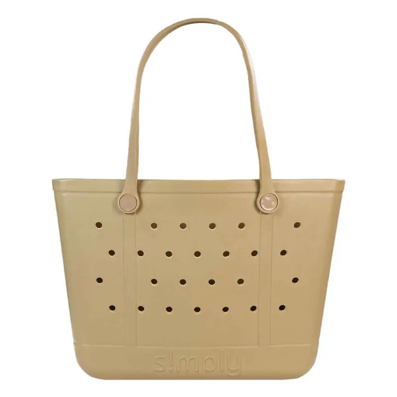 Simply Southern Large Waterproof Tote Bag in Sepia Brown | 0221-SIMPLYTOTE-LG-SLD-SEPIA sold by Glik’s