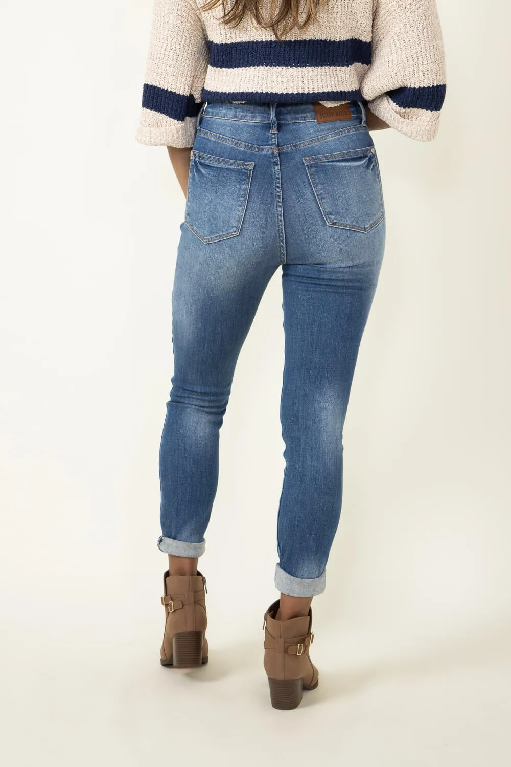 Judy Blue High Rise Clean Skinny Jeans for Women | 88799-MD sold by Glik’s product image thumbnail 4