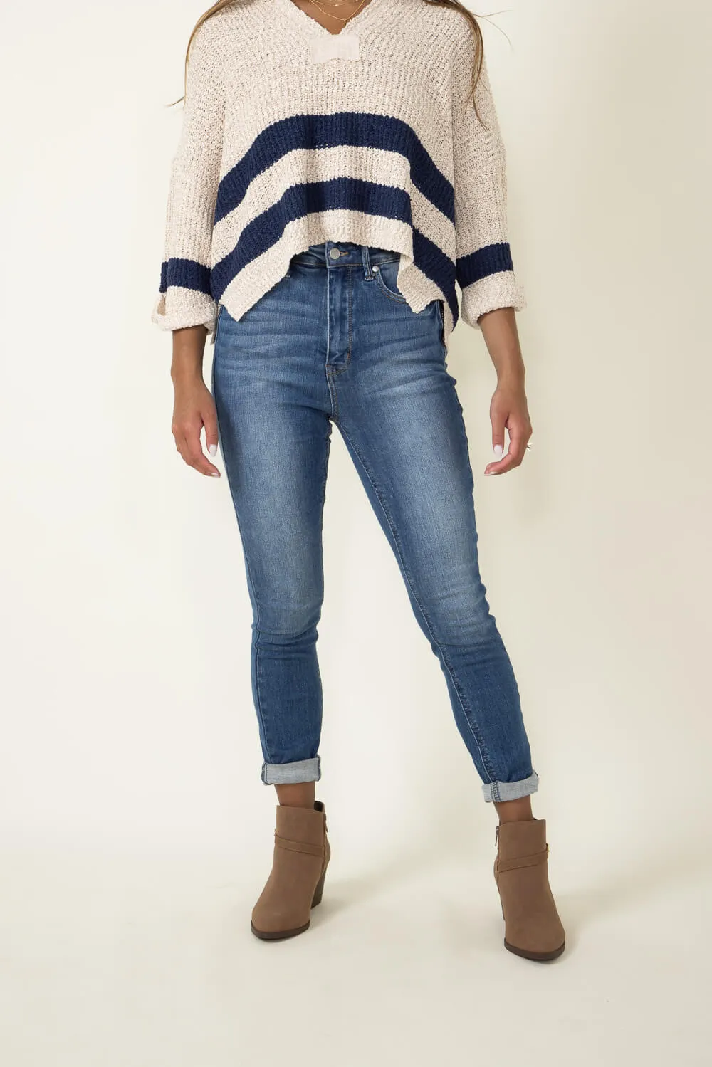 Judy Blue High Rise Clean Skinny Jeans for Women | 88799-MD sold by Glik’s product image thumbnail 3