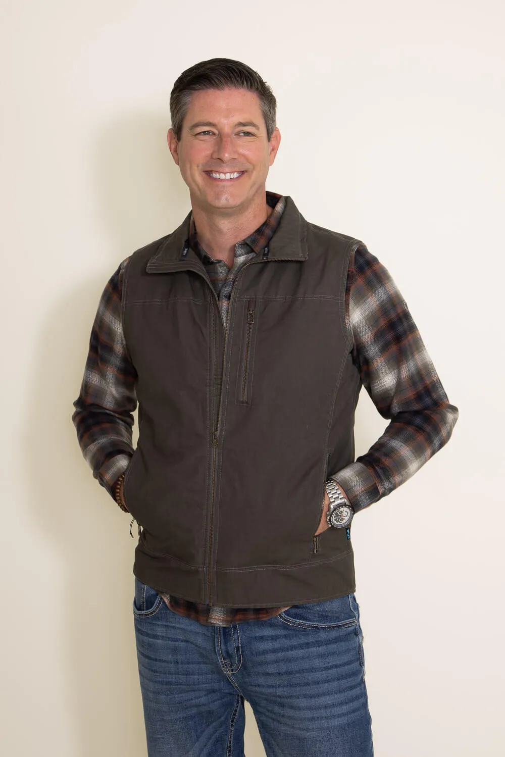 Kuhl Burr Vest for Men in Gun Metal Green | 1042-GUN sold by Glik’s product image thumbnail 4