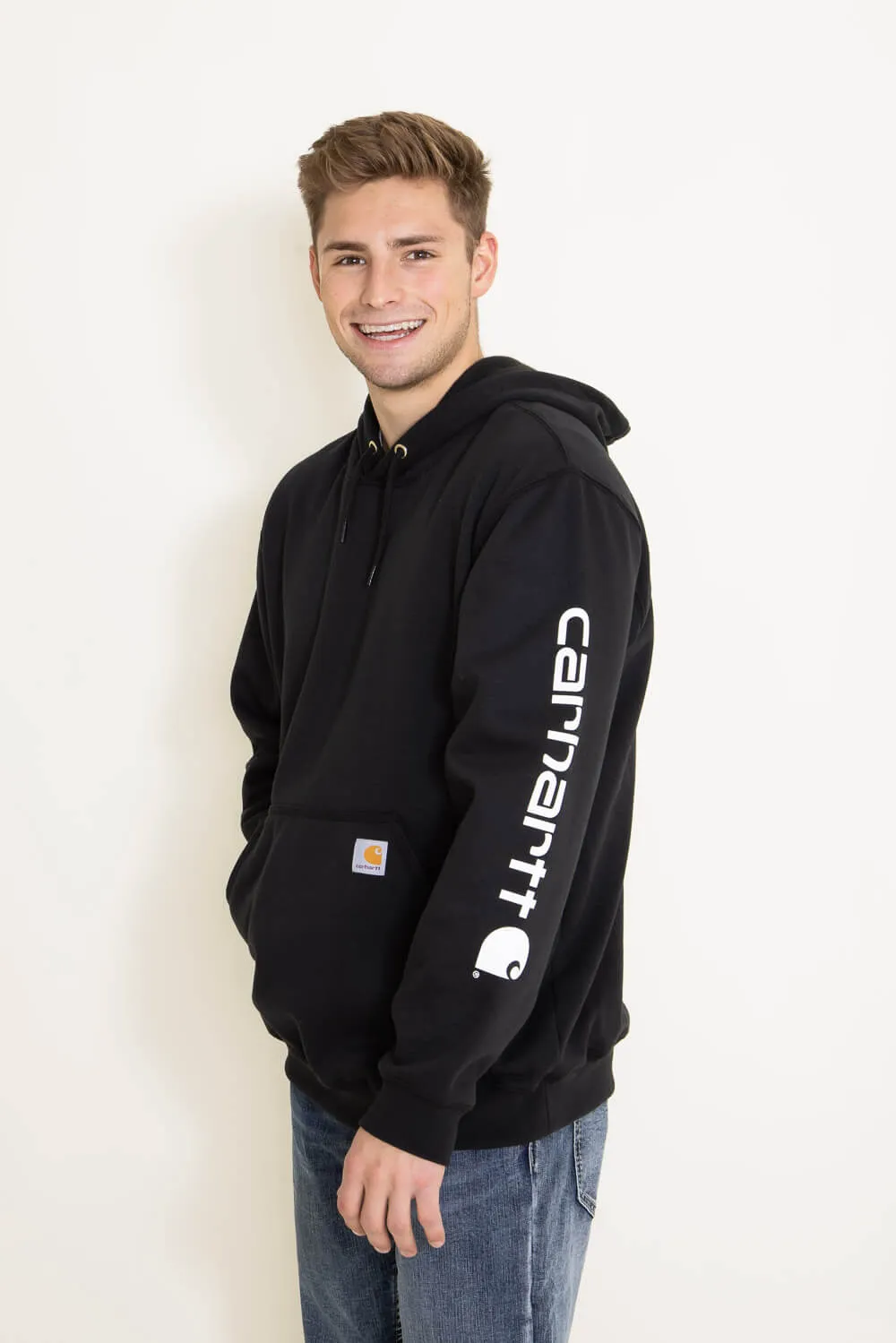 Carhartt Logo Sleeve Graphic Hoodie for Men in Black | K288-BLK BLACK sold by Glik’s product image thumbnail 4