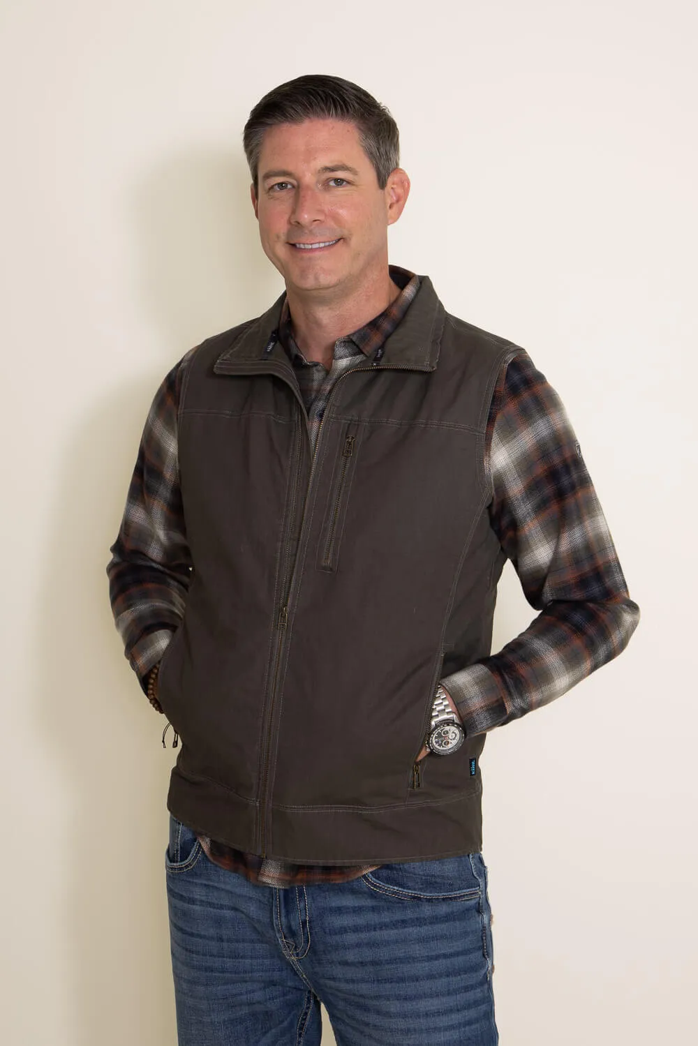 Kuhl Burr Vest for Men in Gun Metal Green | 1042-GUN sold by Glik’s product image thumbnail 3