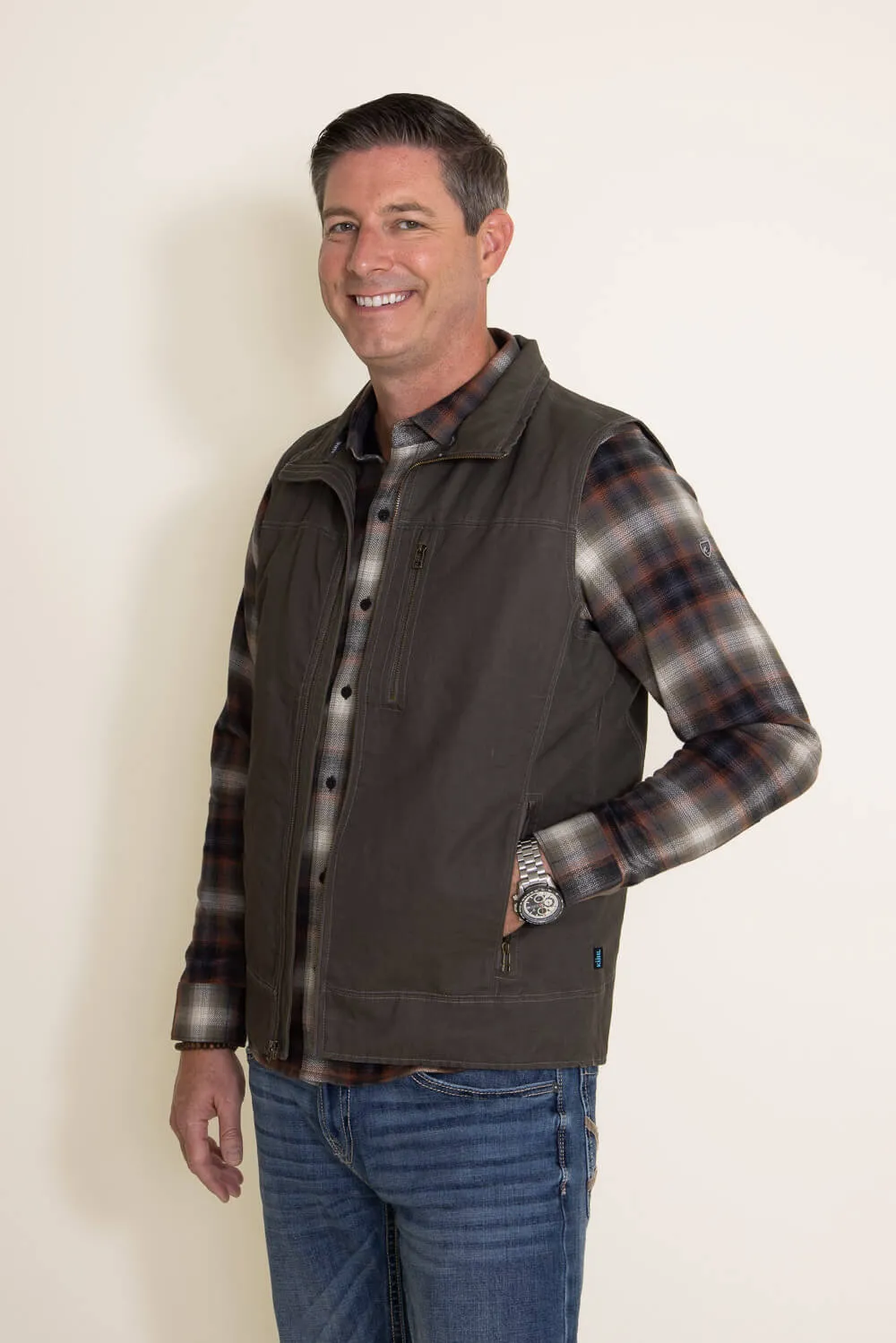 Kuhl Burr Vest for Men in Gun Metal Green | 1042-GUN sold by Glik’s product image thumbnail 5