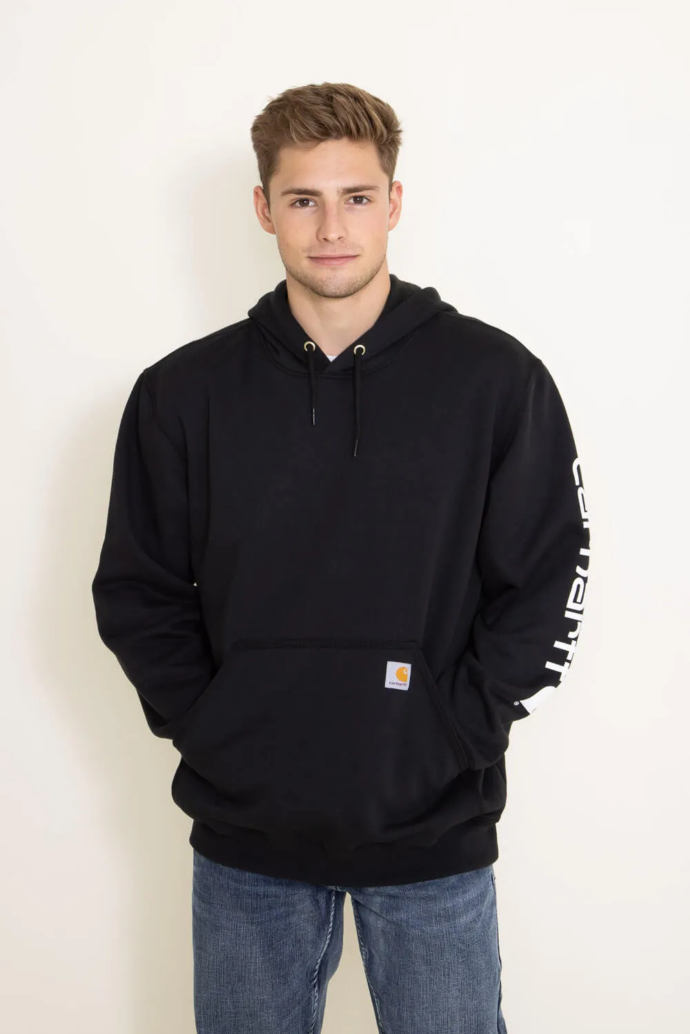 Carhartt Logo Sleeve Graphic Hoodie for Men in Black | K288-BLK BLACK sold by Glik’s product image thumbnail 2