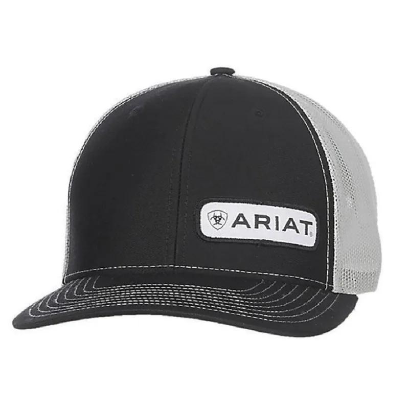 Ariat Offset Patch Hat for Men in Black | A300000501 sold by Glik’s