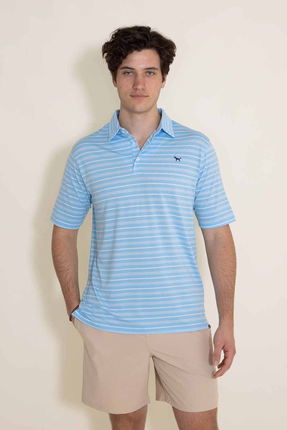 Simply Southern Performance Stripe Polo Shirt for Men in Blue | PP-0123-MN-PERF-POLO-BLSTRP sold by Glik’s product image thumbnail 2