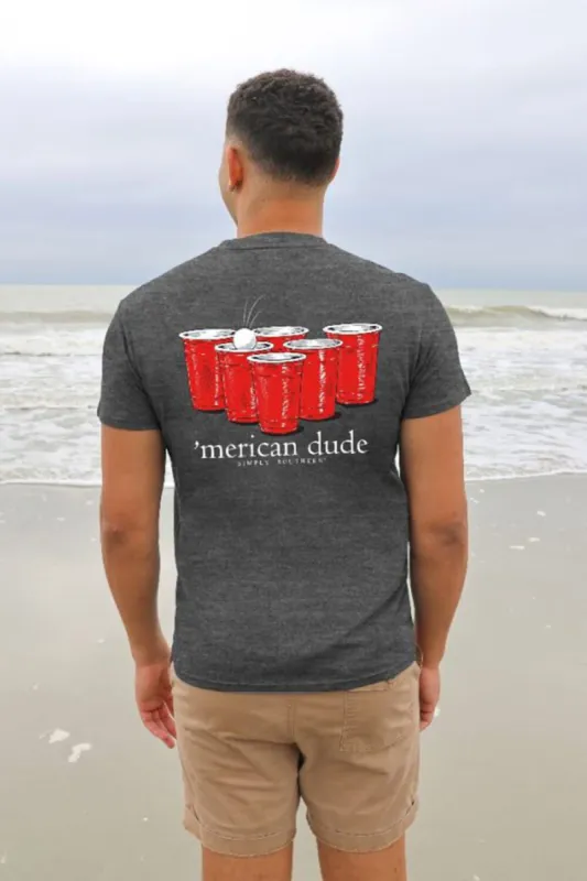 Simply Southern Red Cup T-Shirt for Men in Grey | MN-SS-REDCUP-GRAPHITEHTHR-S sold by Glik’s