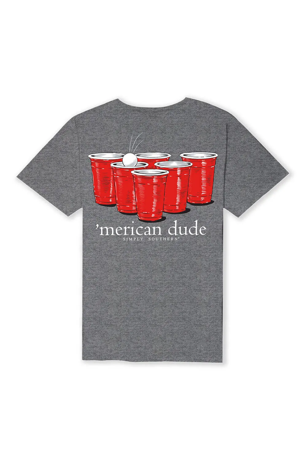 Simply Southern Red Cup T-Shirt for Men in Grey | MN-SS-REDCUP-GRAPHITEHTHR-S sold by Glik’s product image thumbnail 3