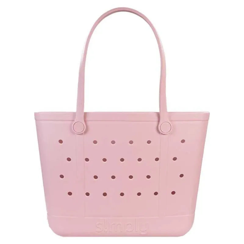 Simply Southern Large Waterproof Tote Bag in Blush | 0221-SIMPLYTOTE-LG-SLD-BLUSH sold by Glik’s