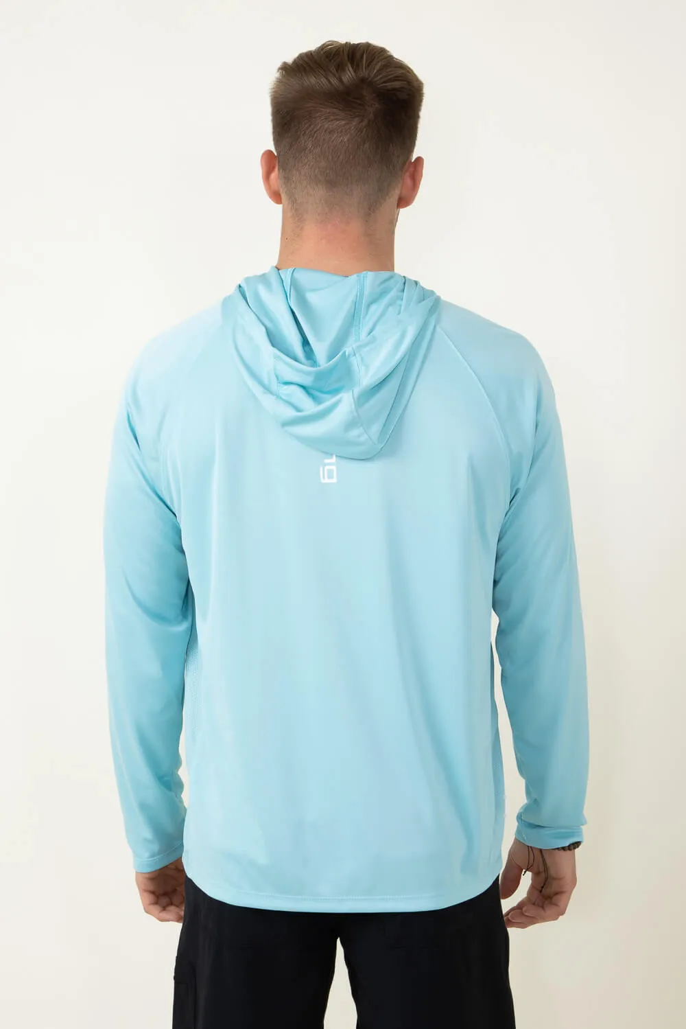 Huk Fishing Pursuit Vented Hoodie for Men in Blue | H1200525-372-MARINEBLUE sold by Glik’s product image thumbnail 4