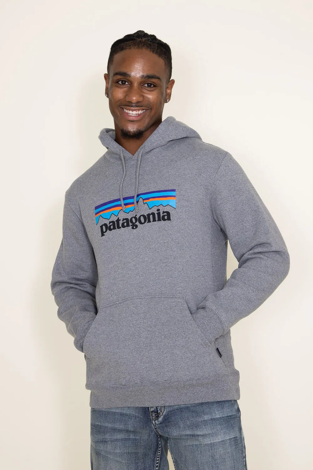 Patagonia Men’s P-6 Logo Uprisal Hoodie in Grey | 39622-GLH sold by Glik’s product image thumbnail 4