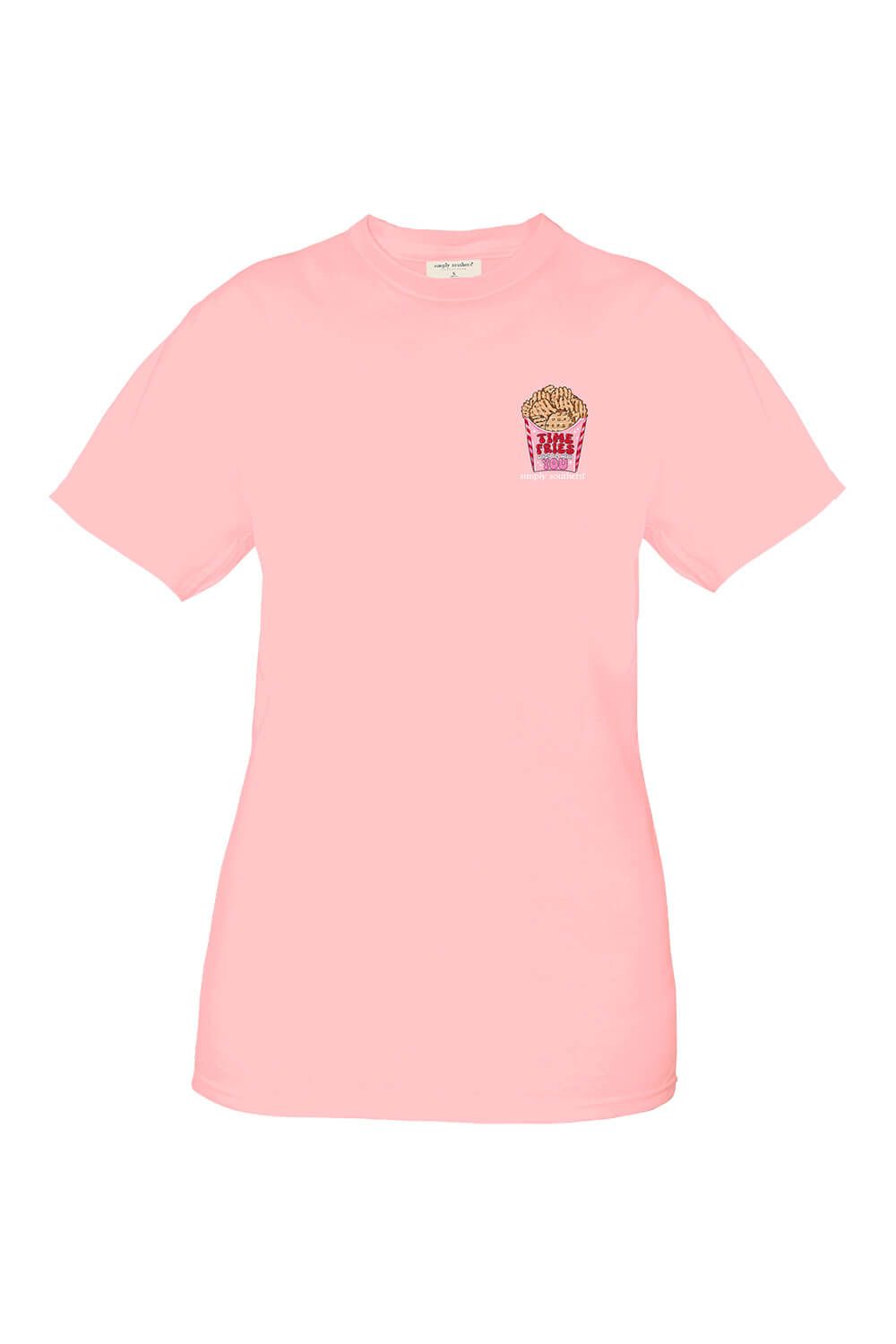 Simply Southern Youth Time Fries T-Shirt for Girls in Pink | YTH-SS-XOFRIES-LOTUS sold by Glik’s product image thumbnail 2