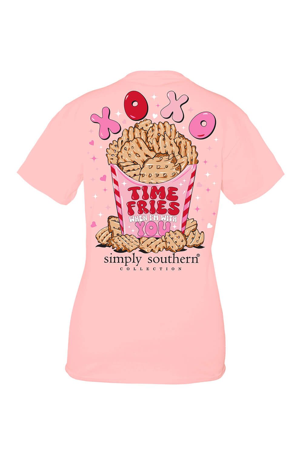 Simply Southern Youth Time Fries T-Shirt for Girls in Pink | YTH-SS-XOFRIES-LOTUS sold by Glik’s product image thumbnail 3