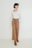 Crepe Tie Waist Pants for Women in Taupe | CRE301-TAUPE sold by Glik’s