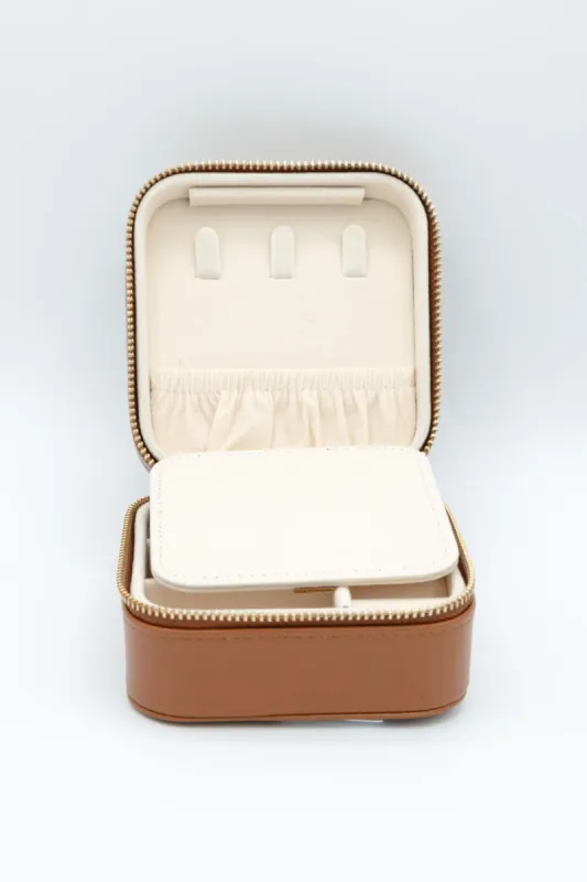 Simply Southern Small Jewelry Box Case in Cocoa | 0224-BAG-LTHR-JWLCASE-COCOA sold by Glik’s