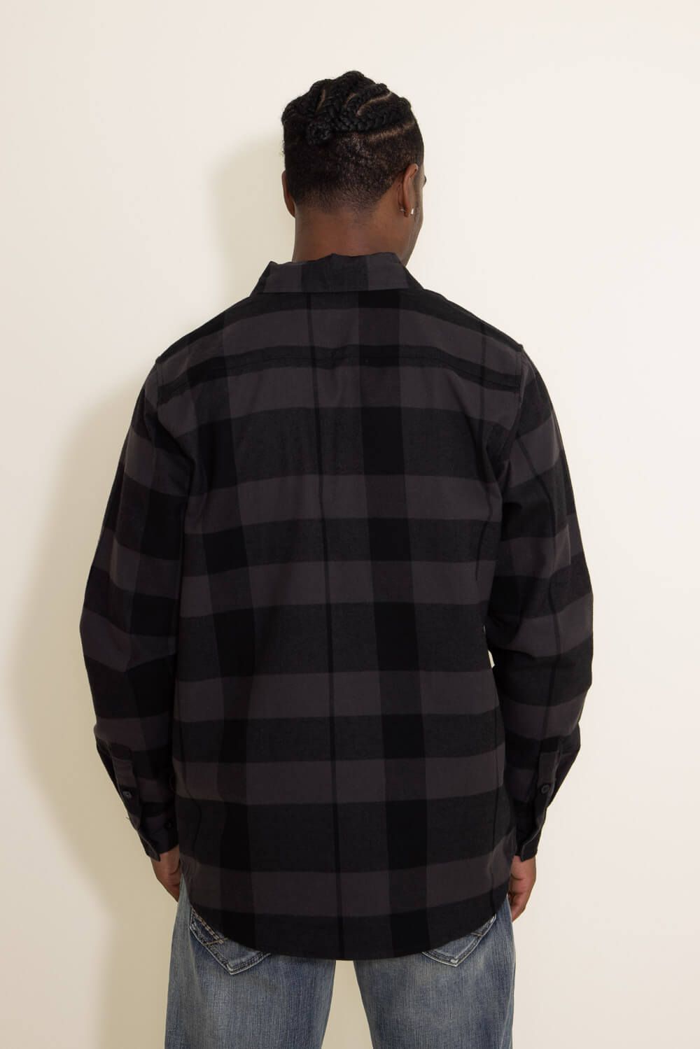 Troll Co. Everett Flannel Shirt for Men in Grey | TC0911-BLKGRY sold by Glik’s product image thumbnail 3