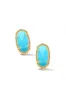 Kendra Scott Ellie Gold Stud Earrings in Turquoise | 4217709433 sold by Glik’s