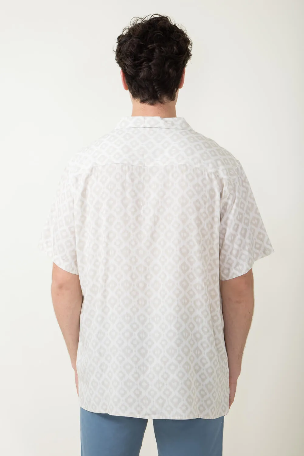 Woven Button Up Shirt for Men in Cream | 4PW7080M-CREAM sold by Glik’s product image thumbnail 3