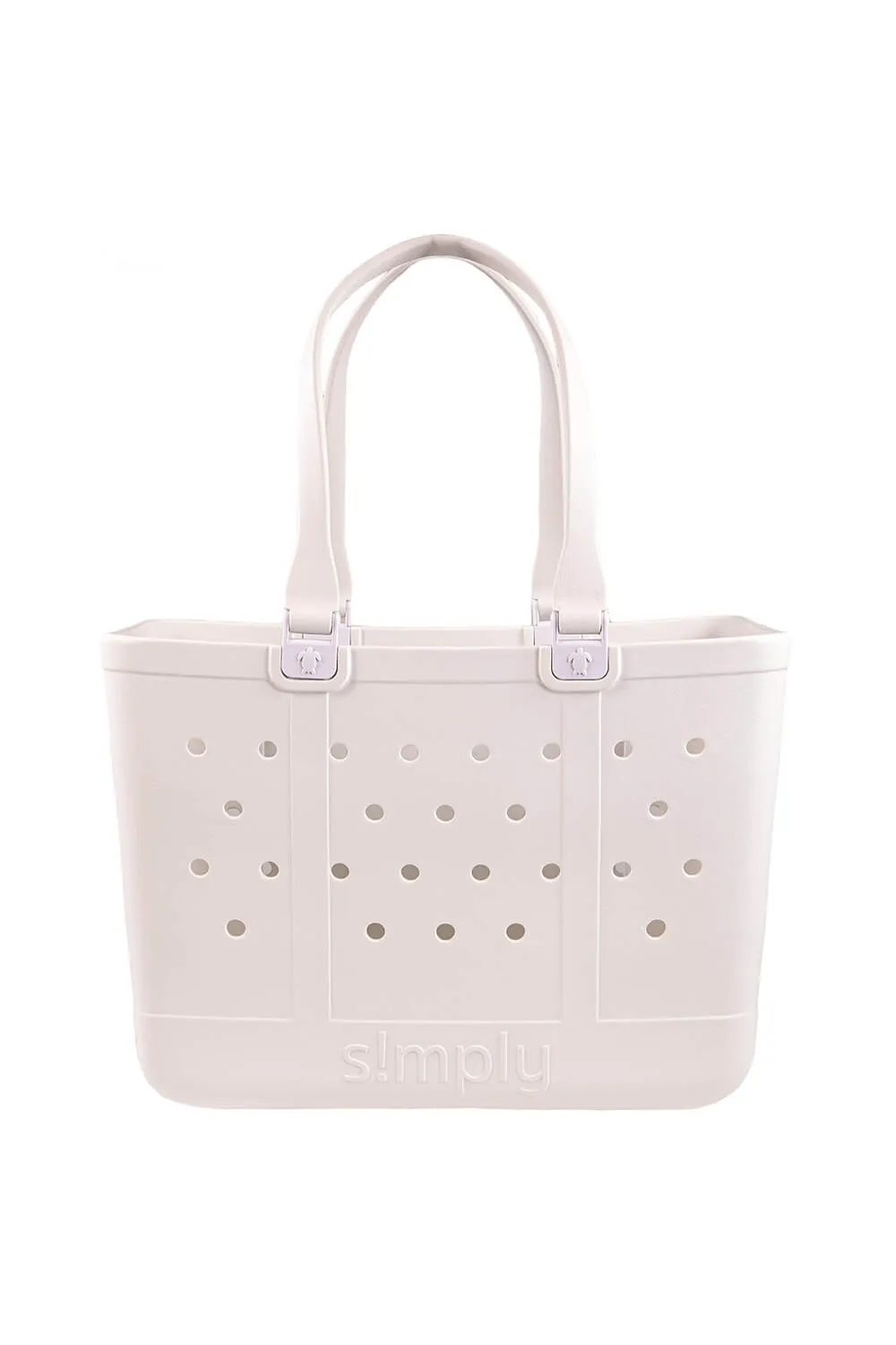 Simply Southern Large Waterproof Tote Bag in White | PP-0123-SIMPLYTOTE-LG-WHITE sold by Glik’s