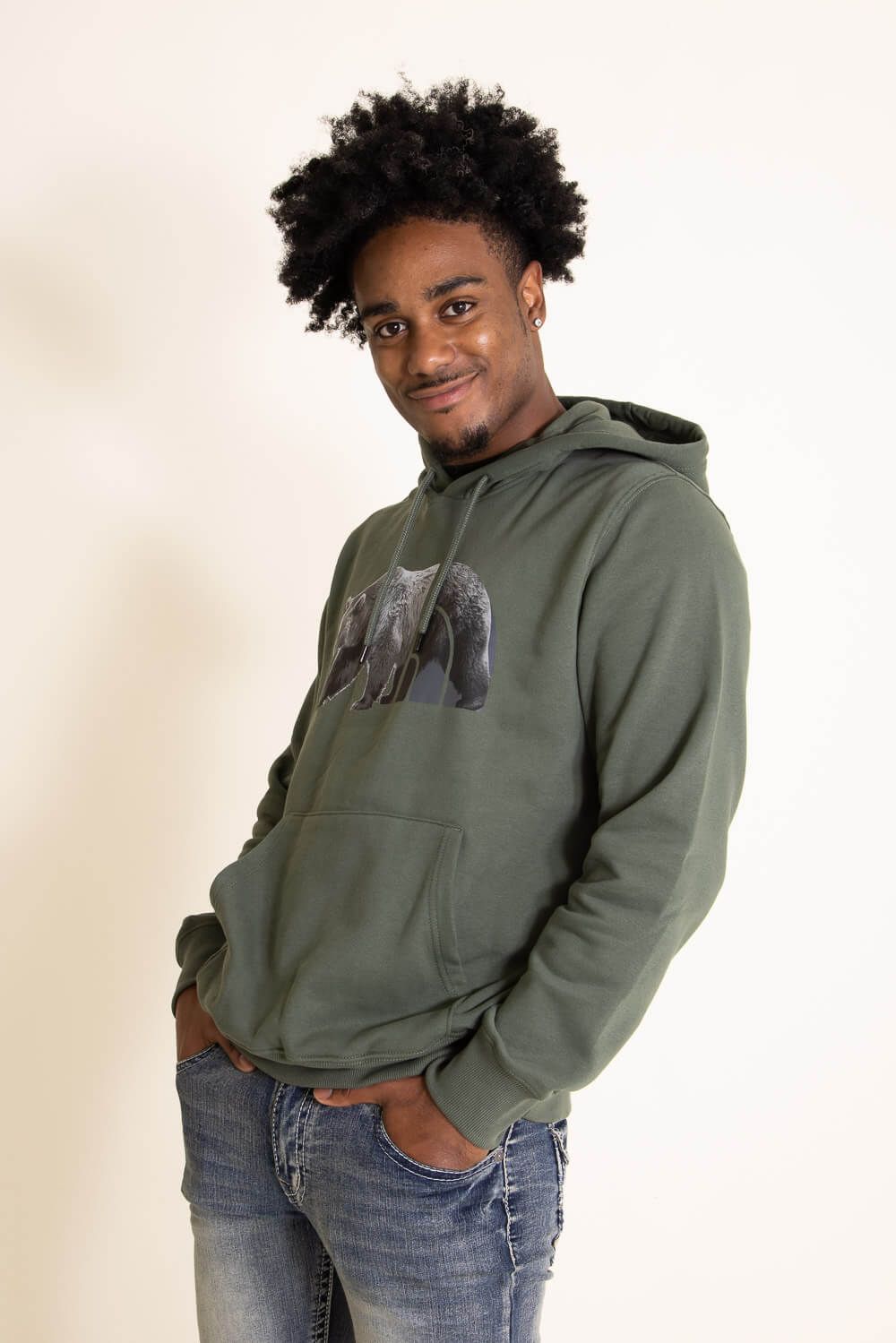The North Face Bear Hoodie for Men in Green | NF0A7UNM-WTQ THYME sold by Glik’s product image thumbnail 4