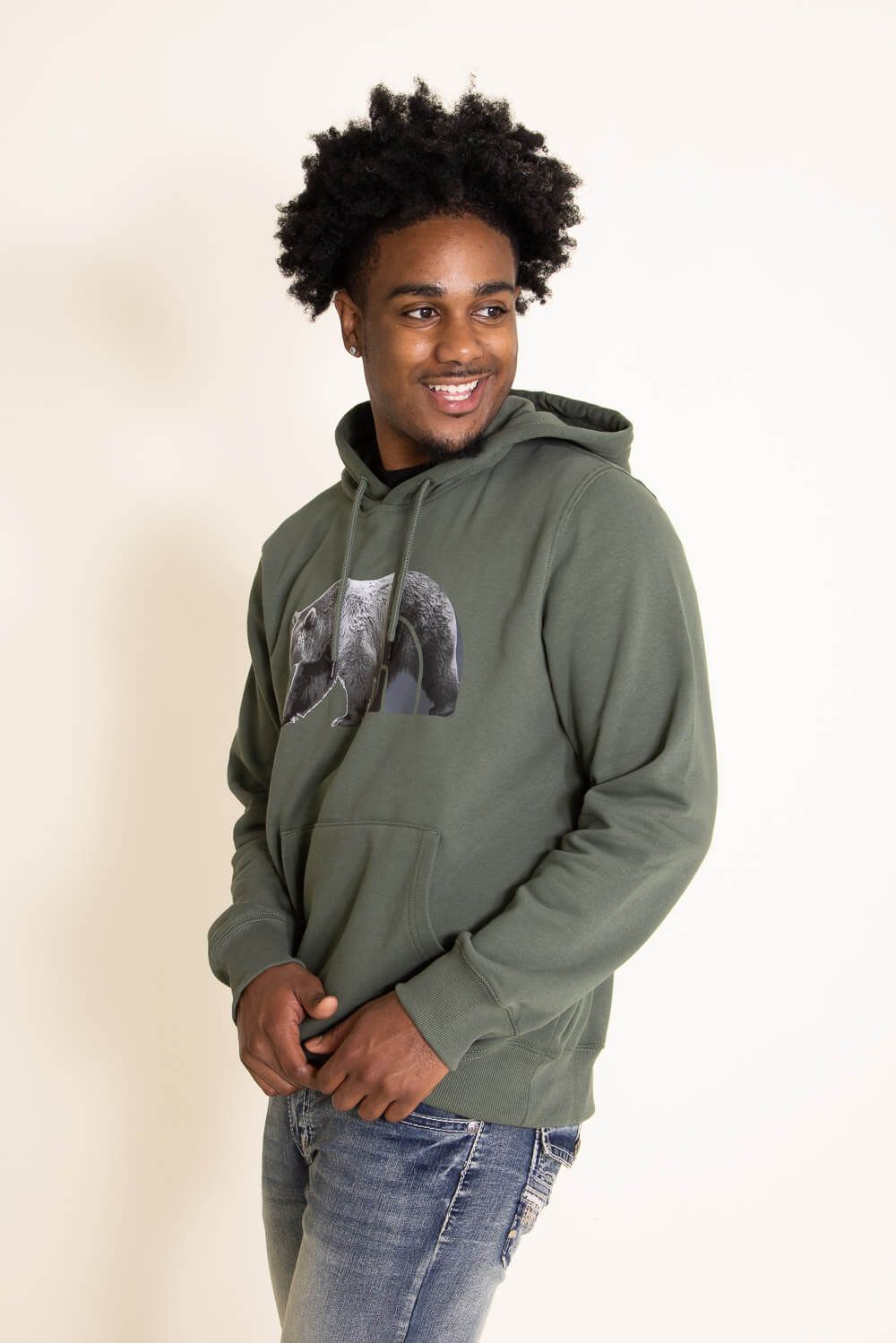 The North Face Bear Hoodie for Men in Green | NF0A7UNM-WTQ THYME sold by Glik’s product image thumbnail 3