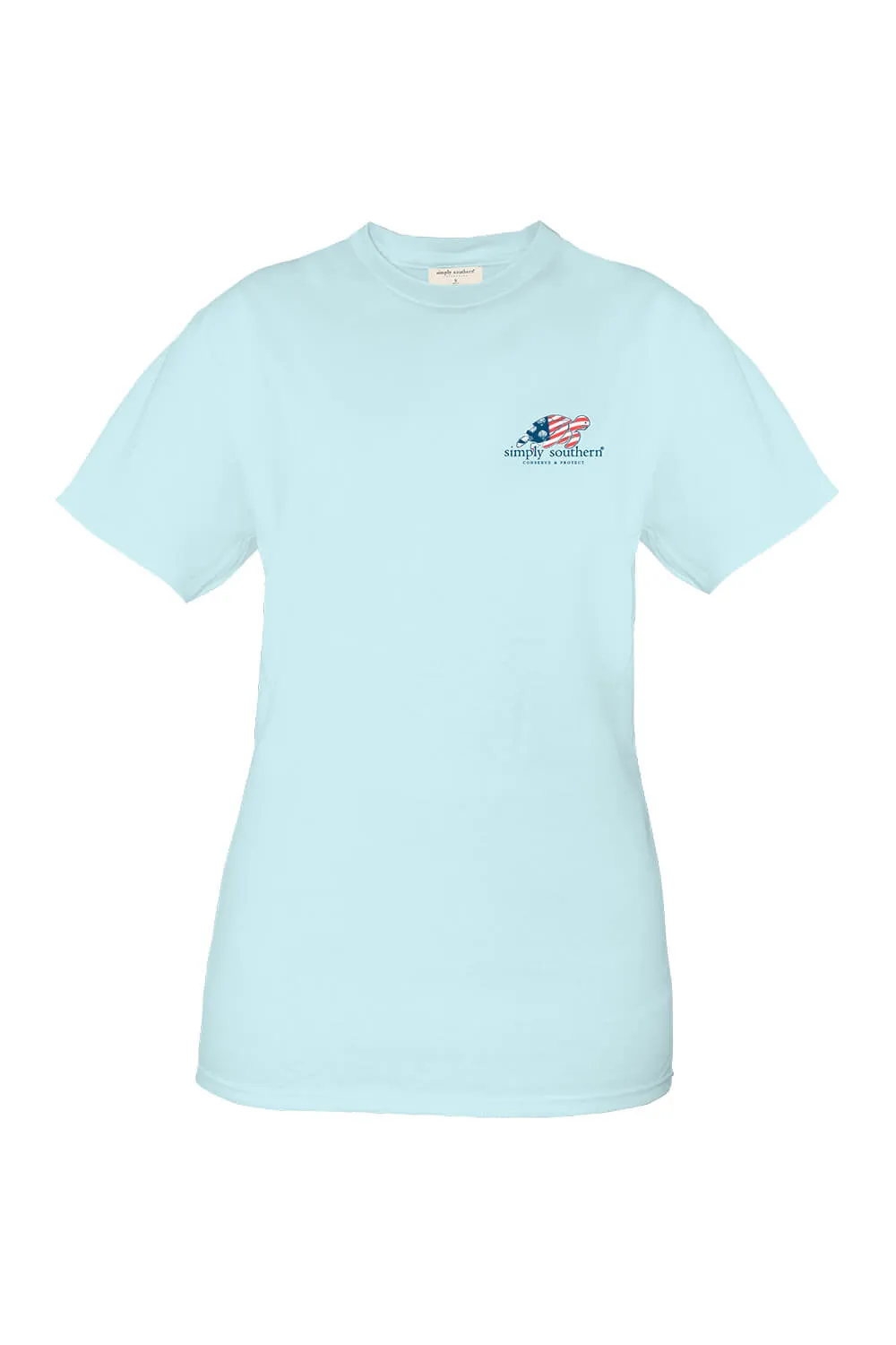 Simply Southern Turtle Flag Tracking T-Shirt for Women in Blue | TRACK-SS-FLAG-ICE sold by Glik’s product image thumbnail 2