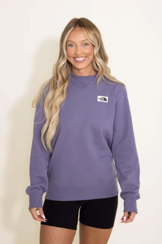 The North Face Heritage Patch Sweatshirt for Women in Purple | NF0A7UOO-N14 made by Glik’s